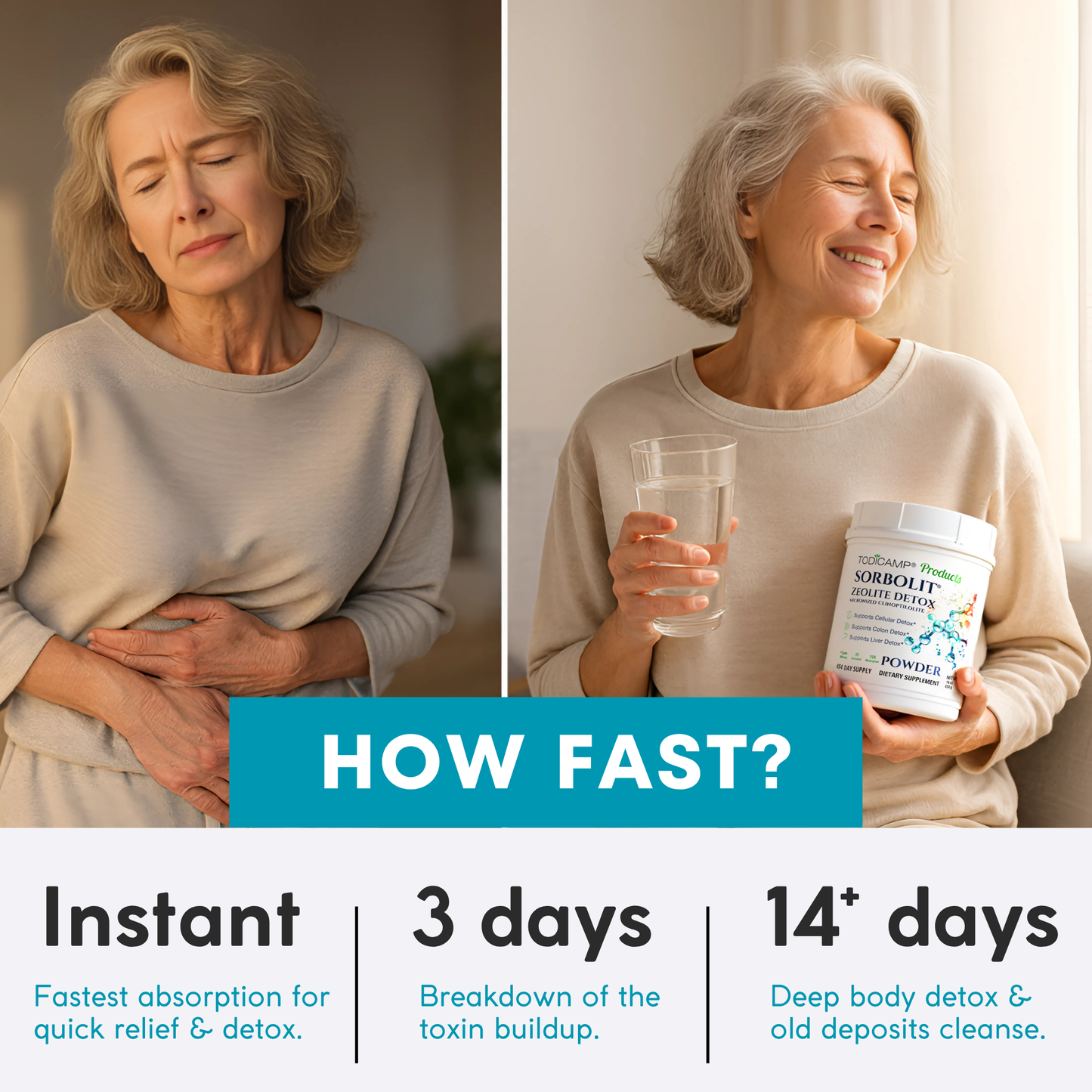 Zeolite Detox Sorbolit Powder - 454 Days Supply